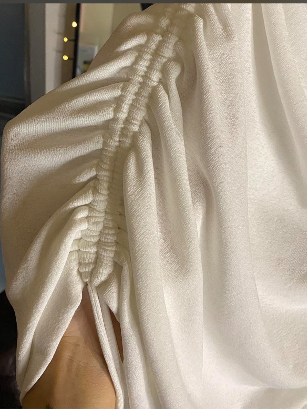 I.AM.GIA Carlotta White Cowl Neck Ruched Mini DISCONTINUED style Dress - Picture 7 of 7